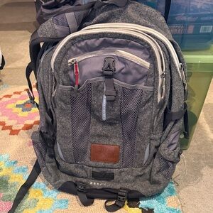 The North Face Charcoal and Black Backpack